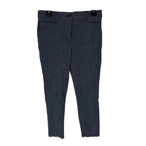 Loft Pants Womens 6 Petite Gray Stretch High-Rise Pockets Sutton Skinny Leg